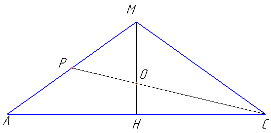 В правильной четырёхугольной пирамиде MABCD с вершиной M стороны основания равны 12, а боковые рёбра равны 24. Точка G принадлежит ребру MA, причём MG:GA=2:1. Найдите площадь сечения пирамиды плоскостью, проходящей через точки B и G параллельно прямой AC.