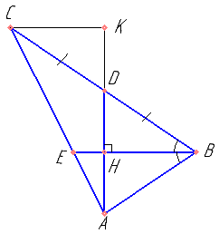 В треугольнике ABC биссектриса BE и медиана AD перпендикулярны и имеют одинаковую длину, равную 32. Найдите стороны треугольника ABC.